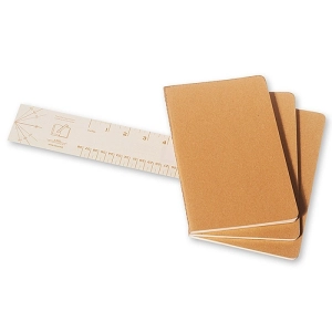 Zestaw 3 zeszytów MOLESKINE Cahier Journals L (13x21cm), w linie, 80 stron, piaskowy-247954