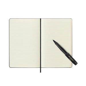 Zestaw KAWECO X MOLESKINE, pióro kulkowe + notes L (13x21cm), w linie, czarny-247958