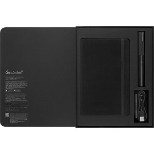 Zestaw MOLESKINE, notes L w linie + długopis, Smart Writing Set3, czarny-247979