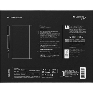 Zestaw MOLESKINE, notes L w linie + długopis, Smart Writing Set3, czarny-247980