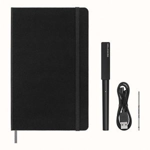 Zestaw MOLESKINE, notes L w linie + długopis, Smart Writing Set3, czarny
