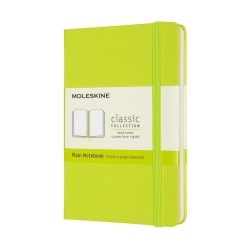 Notes MOLESKINE Classic P (9x14cm), gładki, twarda oprawa, 192 strony, lemon green