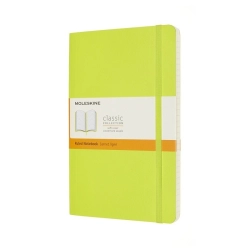 Notes MOLESKINE Classic L (13x21cm), w linie, miękka oprawa, 192 strony, lemon green