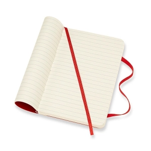 Notes MOLESKINE Classic P (9x14cm), w linie, miękka oprawa, 192 strony, czerwony-248047