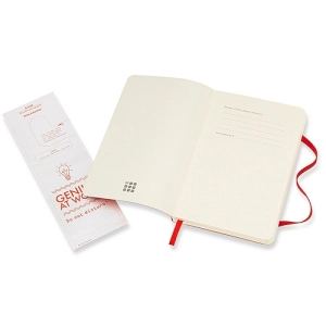 Notes MOLESKINE Classic P (9x14cm), w linie, miękka oprawa, 192 strony, czerwony-248049