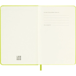 Notes MOLESKINE Classic P (9x14cm), w linie, twarda oprawa, 192 strony, lemon green-248168