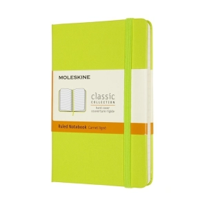 Notes MOLESKINE Classic P (9x14cm), w linie, twarda oprawa, 192 strony, lemon green
