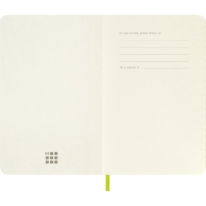 Notes MOLESKINE Classic P (9x14cm), w linie, miękka oprawa, 192 strony, lemon green-248255