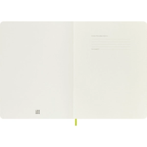 Notes MOLESKINE Classic XL (19x25cm), w linie, miękka oprawa, 192 strony, lemon green-248296