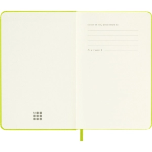 Notes MOLESKINE Classic P (9x14cm), gładki, twarda oprawa, 192 strony, lemon green-248311
