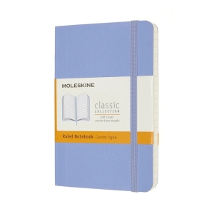 Notes MOLESKINE Classic P (9x14cm), w linie, miękka oprawa, 192 strony, hydrangea blue