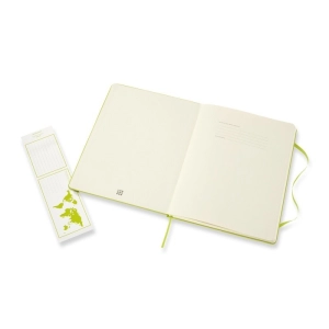 Notes MOLESKINE Classic XL (19x25cm), w linie, twarda oprawa, 192 strony, lemon green-248376