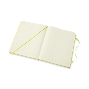 Notes MOLESKINE Classic XL (19x25cm), w linie, twarda oprawa, 192 strony, lemon green-248378