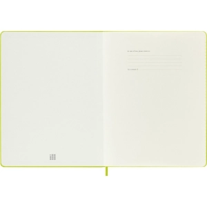 Notes MOLESKINE Classic XL (19x25cm), w linie, twarda oprawa, 192 strony, lemon green-248382