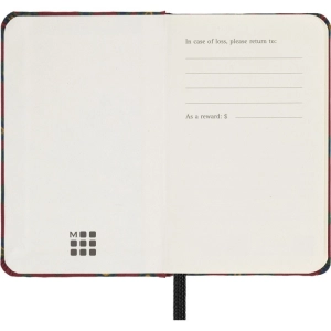 Notes MOLESKINE Pro Jedwab XS, gładki, edycja limitowana, w pudełku, bordowy-248449