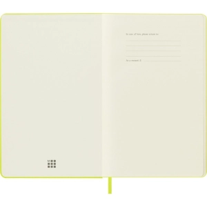 Notes MOLESKINE Classic L (13x21cm), gładki, twarda oprawa, 240 stron, lemon green-248482