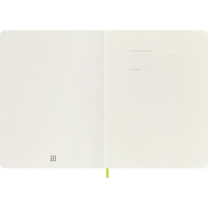 Notes MOLESKINE Classic XL (19x25cm), gładki, miękka oprawa, 192 strony, lemon green-248494