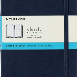 Notes MOLESKINE L (13x21cm) w kropki, miękka oprawa, sapphire blue, 192 strony, niebieski-248545