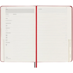 Notes MOLESKINE Passion Journal Recipe 400 str czerwony-248600