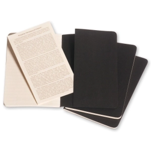 Zestaw 3 Zeszytów MOLESKINE Cahier Journals P (9x14cm) w linie, 64 strony, czarny-248654