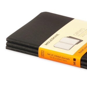 Zestaw 3 Zeszytów MOLESKINE Cahier Journals P (9x14cm) w linie, 64 strony, czarny-248658