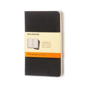 Zestaw 3 Zeszytów MOLESKINE Cahier Journals P (9x14cm) w linie, 64 strony, czarny-248660