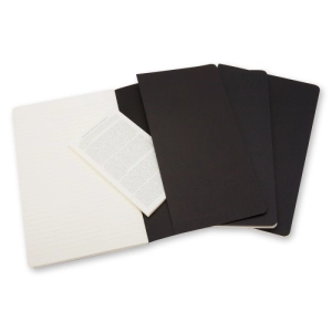 Zestaw 3 Zeszytów MOLESKINE Cahier Journals P (9x14cm) w linie, 64 strony, czarny-248661