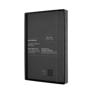 Notes MOLESKINE Classic edycja limitowana, twarda oprawa skórzana L (13x21 cm) w linie, czarny