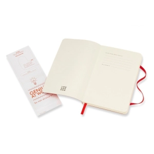Notes MOLESKINE Classic P (9x14cm) gładki, miękka oprawa, 192 strony, czerwony-248729