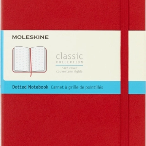 Notes MOLESKINE Classic L (13x21 cm) w kropki, twarda oprawa, scarlet red, 240 stron, czerwony-248748