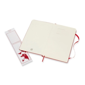 Notes MOLESKINE Classic L (13x21 cm) w kropki, twarda oprawa, scarlet red, 240 stron, czerwony-248749