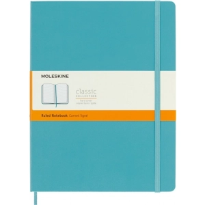 Notes MOLESKINE Classic XL (19x25 cm) w linie, twarda oprawa, reef blue, 192 strony, niebieski-248853