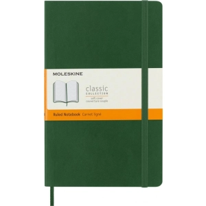 Notes MOLESKINE L (13x21cm) w linie, miękka oprawa, myrtle green, 192 strony, zielony-248874