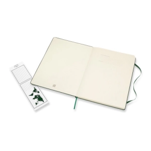 Notes MOLESKINE Classic XL (19x25cm) w kropki, twarda oprawa, myrtle green, 192 strony, zielony-248897