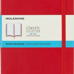 Notes MOLESKINE Classic L (13x21cm) w kropki, miękka oprawa, 192 strony, czerwony-248923