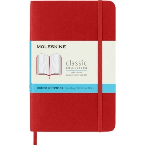 Notes MOLESKINE Classic P (9x14cm) w kropki, miękka oprawa, 192 strony, czerwony-248982