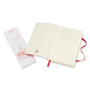 Notes MOLESKINE Classic P (9x14cm) w kropki, miękka oprawa, 192 strony, czerwony-248985
