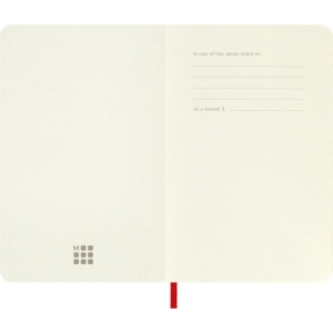 Notes MOLESKINE Classic P (9x14cm) w kropki, miękka oprawa, 192 strony, czerwony-248986