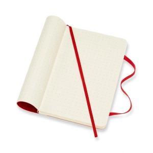 Notes MOLESKINE Classic P (9x14cm) w kropki, miękka oprawa, 192 strony, czerwony-248990