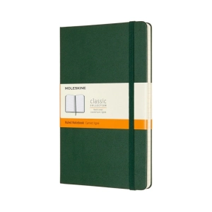 Notes MOLESKINE Classic L (13x21cm) w linie, twarda oprawa, myrtle green, 240 stron, zielony