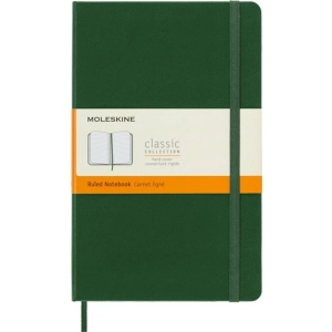 Notes MOLESKINE Classic L (13x21cm) w linie, twarda oprawa, myrtle green, 240 stron, zielony-249003
