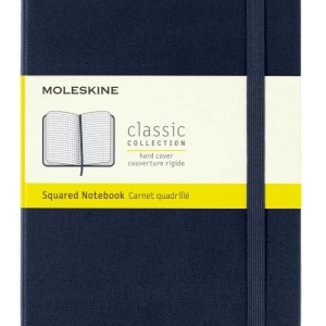 Notes MOLESKINE Classic M (11,5x18 cm) w kratkę, twarda oprawa, sapphire blue, 208 stron, niebieski-249024
