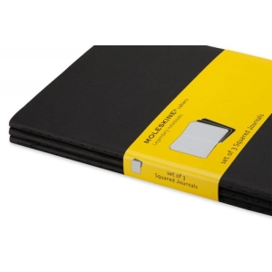 Zestaw 3 Zeszytów MOLESKINE Cahier Journals P (9x14cm) w kratkę, 64 strony, czarny-249063