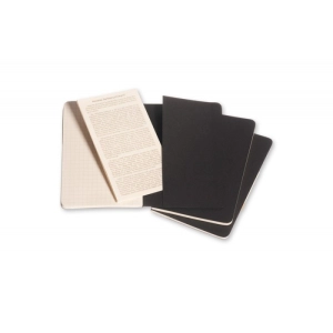 Zestaw 3 Zeszytów MOLESKINE Cahier Journals P (9x14cm) w kratkę, 64 strony, czarny-249065