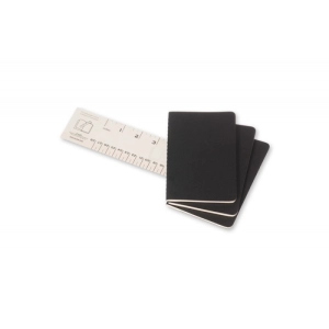 Zestaw 3 Zeszytów MOLESKINE Cahier Journals P (9x14cm) w kratkę, 64 strony, czarny-249068