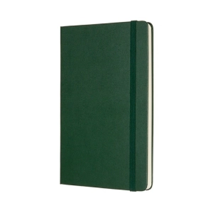 Notes MOLESKINE Classic L (13x21cm) w kropki, twarda oprawa, myrtle green, 240 stron, zielony-249152