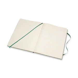 Notes MOLESKINE Classic XL (19x25cm) w kratkę, twarda oprawa, myrtle green, 192 strony, zielony-249165