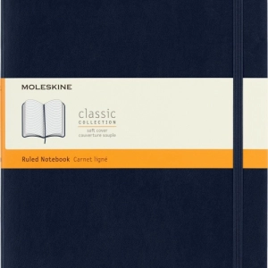 Notes MOLESKINE XL (19x25cm) w linie, miękka oprawa, sapphire blue, 192 strony, niebieski-249199