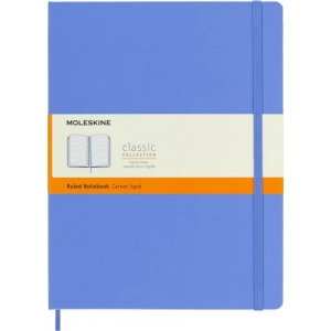 Notes MOLESKINE Classic XL (19x25 cm) w linie, twarda oprawa, hydrangea blue, 192 strony, niebieski-249252