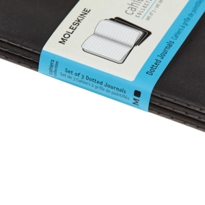 Zestaw 3 Zeszytów MOLESKINE Cahier Journals P (9x14cm) w kropki, 64 strony, czarny-249347